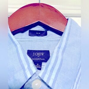 J.Crew Men’s “Summer Plaid” Medium slim-fit long-sleeved cotton shirt